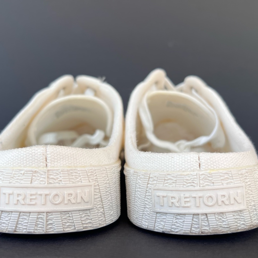 Tretorn Cream Canvas Mules - Picture 5 of 9